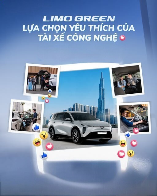 Limo Green không chỉ mang đến giải pháp di chuyển xanh, mà còn là lựa chọn đáng tin cậy cho các tài xế công nghệ. Chi phí vận hành tiết kiệm cùng trải nghiệm lái êm ái giúp tối ưu hiệu quả khai thác, gia tăng số chuyến và nâng cao thu nhập mỗi ngày.