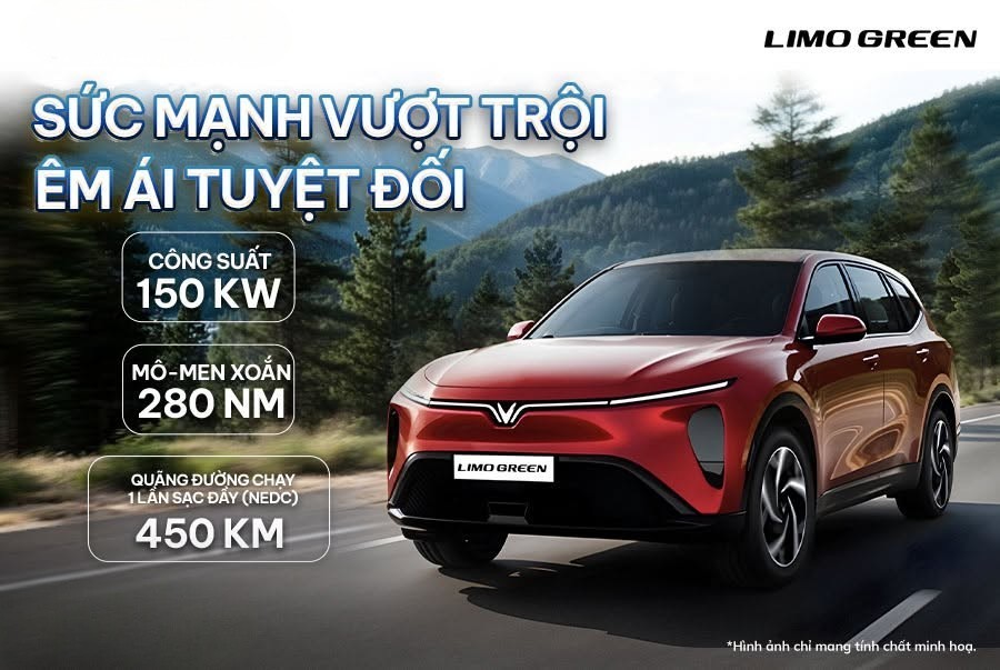 Được trang bị khối động cơ mạnh mẽ cùng hệ thống treo cao cấp, Limo Green mang đến trải nghiệm vận hành khác biệt hoàn toàn trong phân khúc: