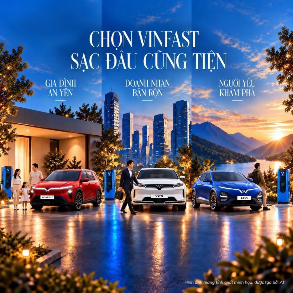 Với mạng lưới trạm sạc phủ rộng khắp cả nước, người dùng VinFast có thể dễ dàng tìm điểm sạc cho mọi hành trình, từ đưa đón gia đình, đi làm đến các chuyến đi chơi, khám phá cuối tuần.